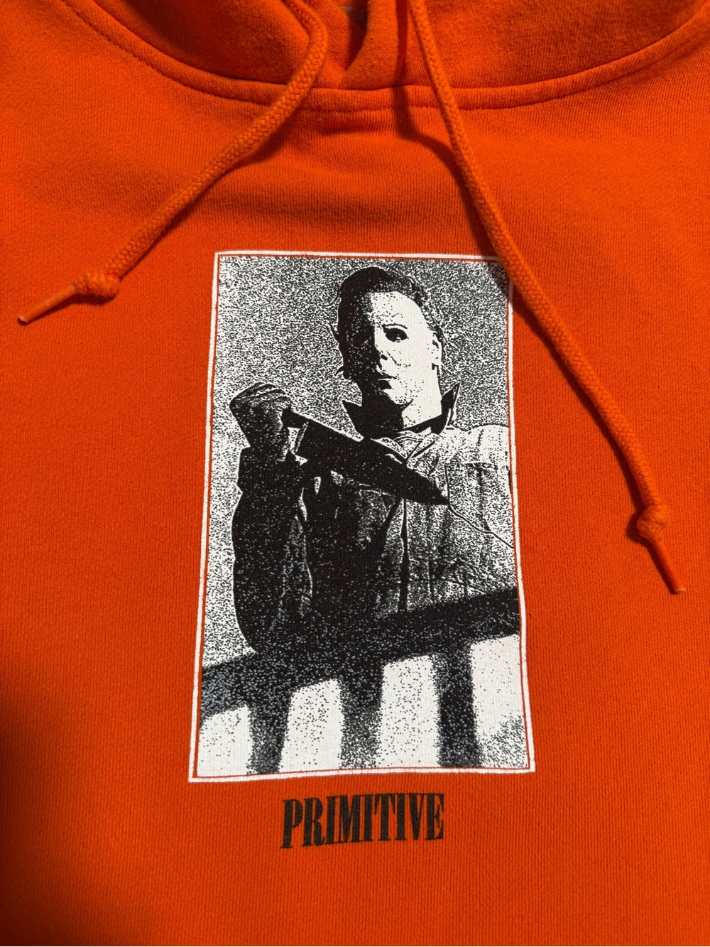 Primitive Halloween Michael myers orange hoodie - Picture 3 of 6